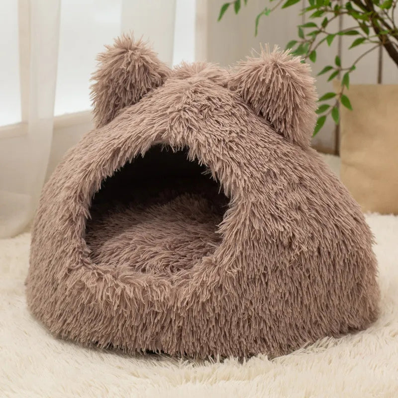 Warm Plush Cat Bed