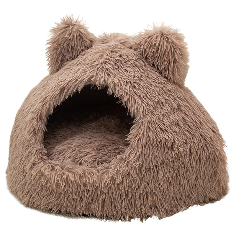 Warm Plush Cat Bed