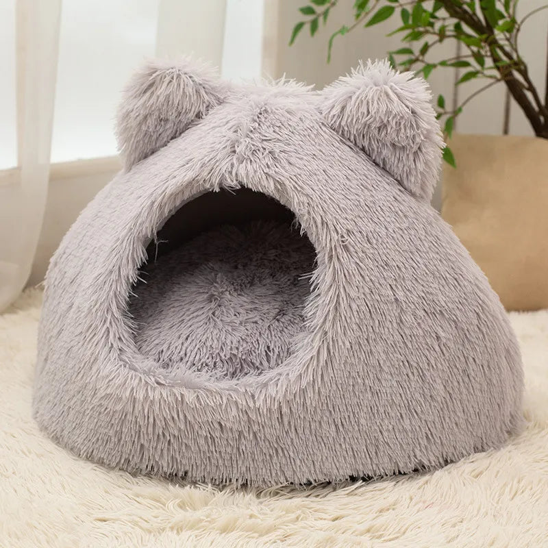 Warm Plush Cat Bed